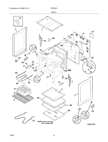 05 - Body parts for Frigidaire Range FEF352ASH from AppliancePartsPros.com