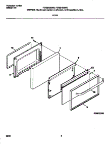 05 - Door parts for Frigidaire Range FEF351SGWC from AppliancePartsPros.com