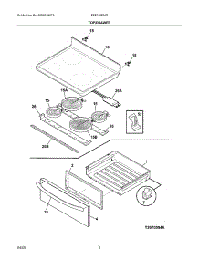 07 - Top / Drawer parts for Frigidaire Range FEF336FMD from AppliancePartsPros.com
