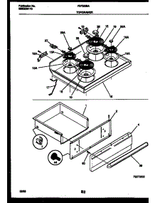 04 - Cooktop And Drawer Parts parts for Frigidaire Range FEF352BAWA from AppliancePartsPros.com