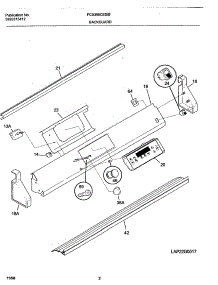 03 - Backguard parts for Frigidaire Range FCS388CEBC from AppliancePartsPros.com