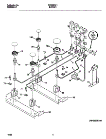 03 - Burner parts for Frigidaire Range FCS388WHCC from AppliancePartsPros.com