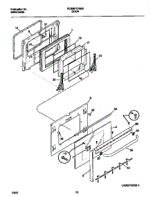 06 - Door parts for Frigidaire Range FCS367CHSD from AppliancePartsPros.com