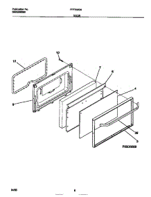 05 - Door parts for Frigidaire Range FEF350SADC from AppliancePartsPros.com