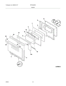 09 - Door parts for Frigidaire Range FEF352AWH from AppliancePartsPros.com
