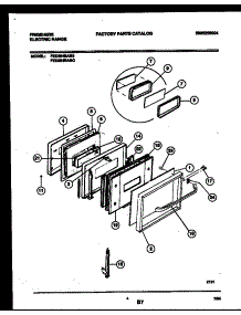 04 - Door Parts parts for Frigidaire Range FED354BAB3 from AppliancePartsPros.com