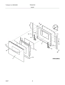 09 - Door parts for Frigidaire Range FED300ESD from AppliancePartsPros.com