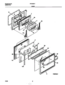 05 - Door parts for Frigidaire Range FED353CCWD from AppliancePartsPros.com