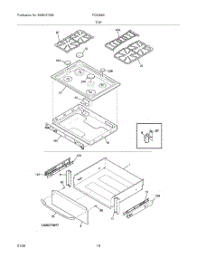 09 - Top / Drawer parts for Frigidaire Range FCS366ECB from AppliancePartsPros.com