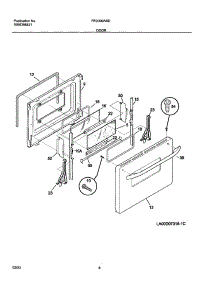 09 - Door parts for Frigidaire Range FED300ASD from AppliancePartsPros.com