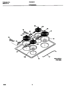 04 - Top / Drawer parts for Frigidaire Range FED353CCDB from AppliancePartsPros.com