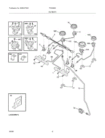 05 - Burner parts for Frigidaire Range FCS366ESC from AppliancePartsPros.com
