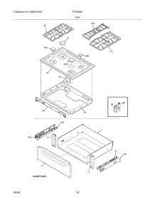 09 - Top parts for Frigidaire Range FCS366ESC from AppliancePartsPros.com