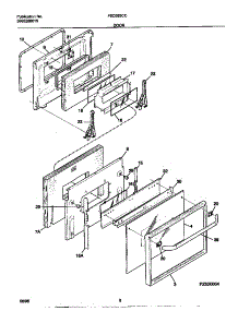 05 - Door parts for Frigidaire Range FED353CCDG from AppliancePartsPros.com