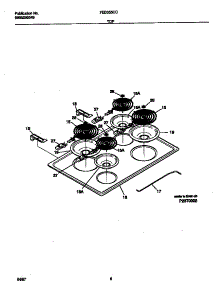 04 - Top parts for Frigidaire Range FED355CCBC from AppliancePartsPros.com
