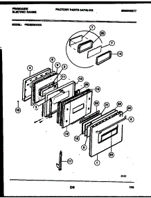 04 - Door Parts parts for Frigidaire Range FED353WAWA from AppliancePartsPros.com