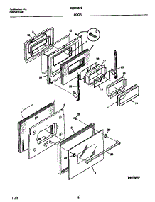 04 - Door parts for Frigidaire Oven FEB756CEBD from AppliancePartsPros.com