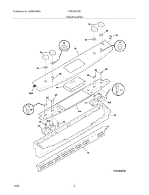 03 - Backguard parts for Frigidaire Range FED300ESE from AppliancePartsPros.com