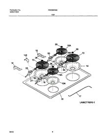 07 - Maintop parts for Frigidaire Range FED300ASC from AppliancePartsPros.com