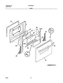 09 - Door parts for Frigidaire Range FED300ASC from AppliancePartsPros.com