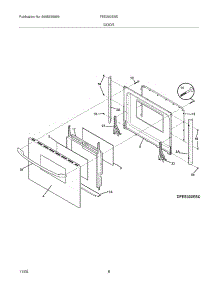 09 - Door parts for Frigidaire Range FED300ESE from AppliancePartsPros.com