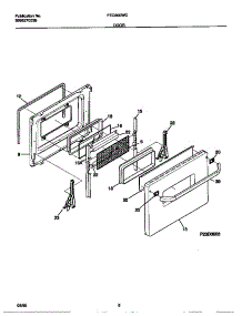 05 - Door parts for Frigidaire Range FED300WCWB from AppliancePartsPros.com