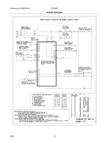 12 - Wiring Diagram parts for Frigidaire Range FED365ESF from AppliancePartsPros.com