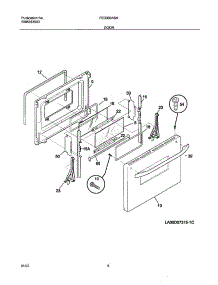09 - Door parts for Frigidaire Range FED300ASA from AppliancePartsPros.com