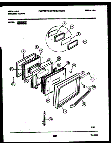 04 - Door Parts parts for Frigidaire Range FED354BABA from AppliancePartsPros.com