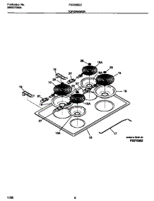 04 - Top / Drawer parts for Frigidaire Range FED355CCSB from AppliancePartsPros.com