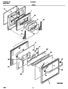 05 - Door parts for Frigidaire Range FED355CCSB from AppliancePartsPros.com