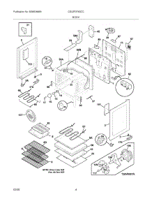 05 - Body parts for Frigidaire Range CGLEF379GCC from AppliancePartsPros.com