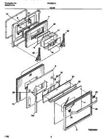 05 - Door parts for Frigidaire Range FED355CCTA from AppliancePartsPros.com