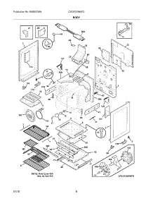 07 - Body parts for Frigidaire Range CGGF3056KFD from AppliancePartsPros.com