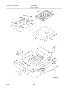 09 - Top / Drawer parts for Frigidaire Range CPCS389DC3 from AppliancePartsPros.com