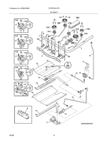 05 - Burner parts for Frigidaire Range CPGF3081KFA from AppliancePartsPros.com