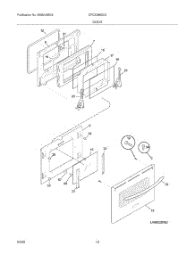 11 - Door parts for Frigidaire Range CPCS389DC3 from AppliancePartsPros.com