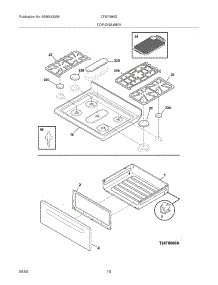 09 - Top / Drawer parts for Frigidaire Range CGLGF389GSD from AppliancePartsPros.com