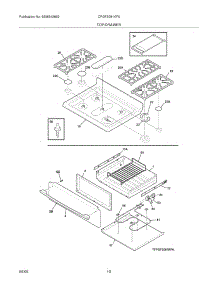 09 - Top / Drawer parts for Frigidaire Range CPGF3081KFA from AppliancePartsPros.com