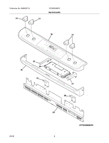 03 - Backguard parts for Frigidaire Range CPGS3085KF2 from AppliancePartsPros.com