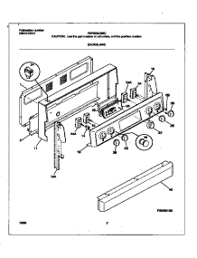 02 - Backguard parts for Frigidaire Range FEF353CGSC from AppliancePartsPros.com
