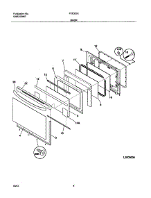 09 - Door parts for Frigidaire Range FEF355AQG from AppliancePartsPros.com