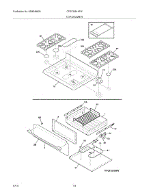 09 - Top / Drawer parts for Frigidaire Range CPGF3081KFM from AppliancePartsPros.com