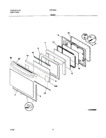 09 - Door parts for Frigidaire Range FEF355AQD from AppliancePartsPros.com