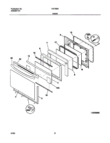 09 - Door parts for Frigidaire Range FEF355AUC from AppliancePartsPros.com