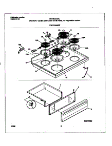 04 - Top / Drawer parts for Frigidaire Range FEF353CGSC from AppliancePartsPros.com