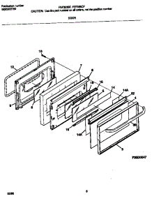 05 - Door parts for Frigidaire Range FEF355CFSE from AppliancePartsPros.com