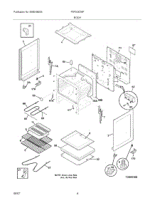 05 - Body parts for Frigidaire Range FEF303CWF from AppliancePartsPros.com