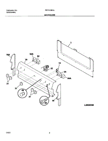 03 - Backguard parts for Frigidaire Range FEF312BSA from AppliancePartsPros.com