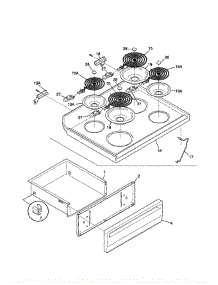 Top / Drawer parts for Frigidaire Range FEF305PHDB from AppliancePartsPros.com
